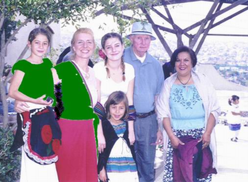 Christine Brady and daughters at Colegio la Esperanza Kermesse