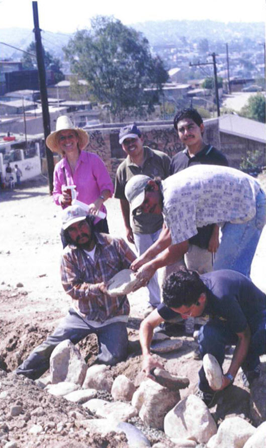 Christine Brady and Volunteers work on Street garden