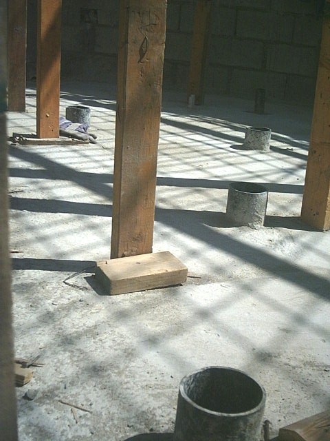 Bathroom Floor with toilet drains